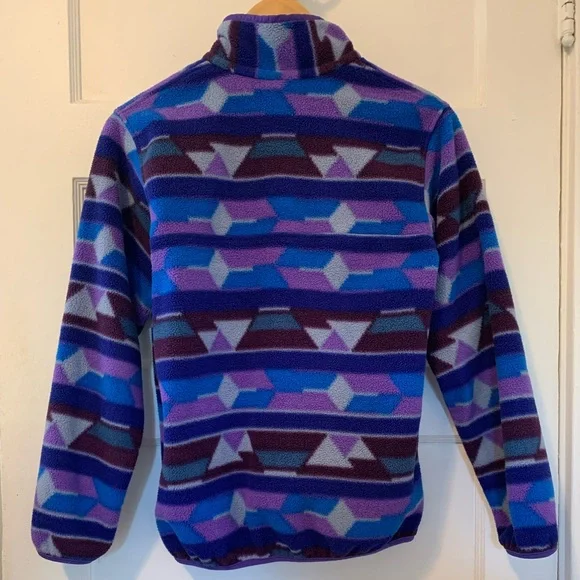 Patagonia Lightweight Synchilla Snap-T Fleece Pullover Purple Blue Aztec print - Picture 5 of 17